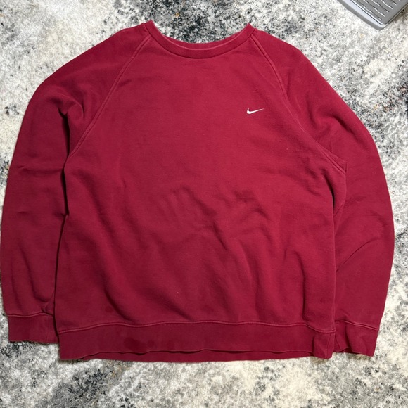 Nike Other - Nike Burgundy Crewneck Sweatshirt Men's‎ Size XL Embroidered Swoosh Casual